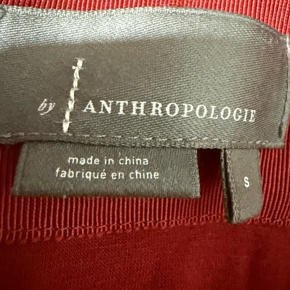 Anthropologie Rust Red Pleated Midi Dress - Picture 9 of 10